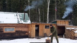 Охота и Рыбалка 2026 в Тайге  ИЗБА с БАНЕЙ Чай из Березовой ЧАГИ Пихтовые Веники Счастливые Люди