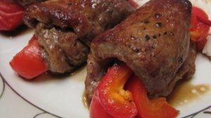 Мясные рулетики с болгарским перцем