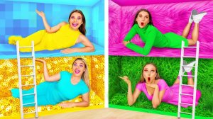 Секретные Домики под Кроватью Четыре Цвета Челлендж # Смешные Моменты от TeamTeen Challenge