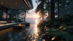 Ambient Chillout Lounge ~ Sunset Ocean Views & Serene Tropical Music