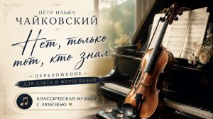 🎼 Пётр Ильич Чайковский — «Нет, только тот, кто знал» (переложение для альта и фортепиано)