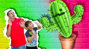 РОМА И ПАПА УБЕГАЮТ ОТ ЖИВОГО КАКТУСА! МУЛЬТИК ПРО ХЕЛПИКА! РОМА И ХЕЛПИК 204 СЕРИЯ
