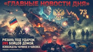 Главные новости дня ВСУ атаковали дронами Рязань Россия вернула из украинского плена 205 бойцов.