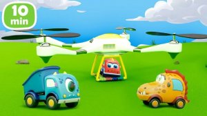 Машинки Мокас запустили квадрокоптер и катаются на надувном шаре 🚁🎈