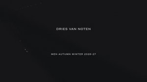 Показ мужской коллекции Dries Van Noten осень-зима 2026–2027