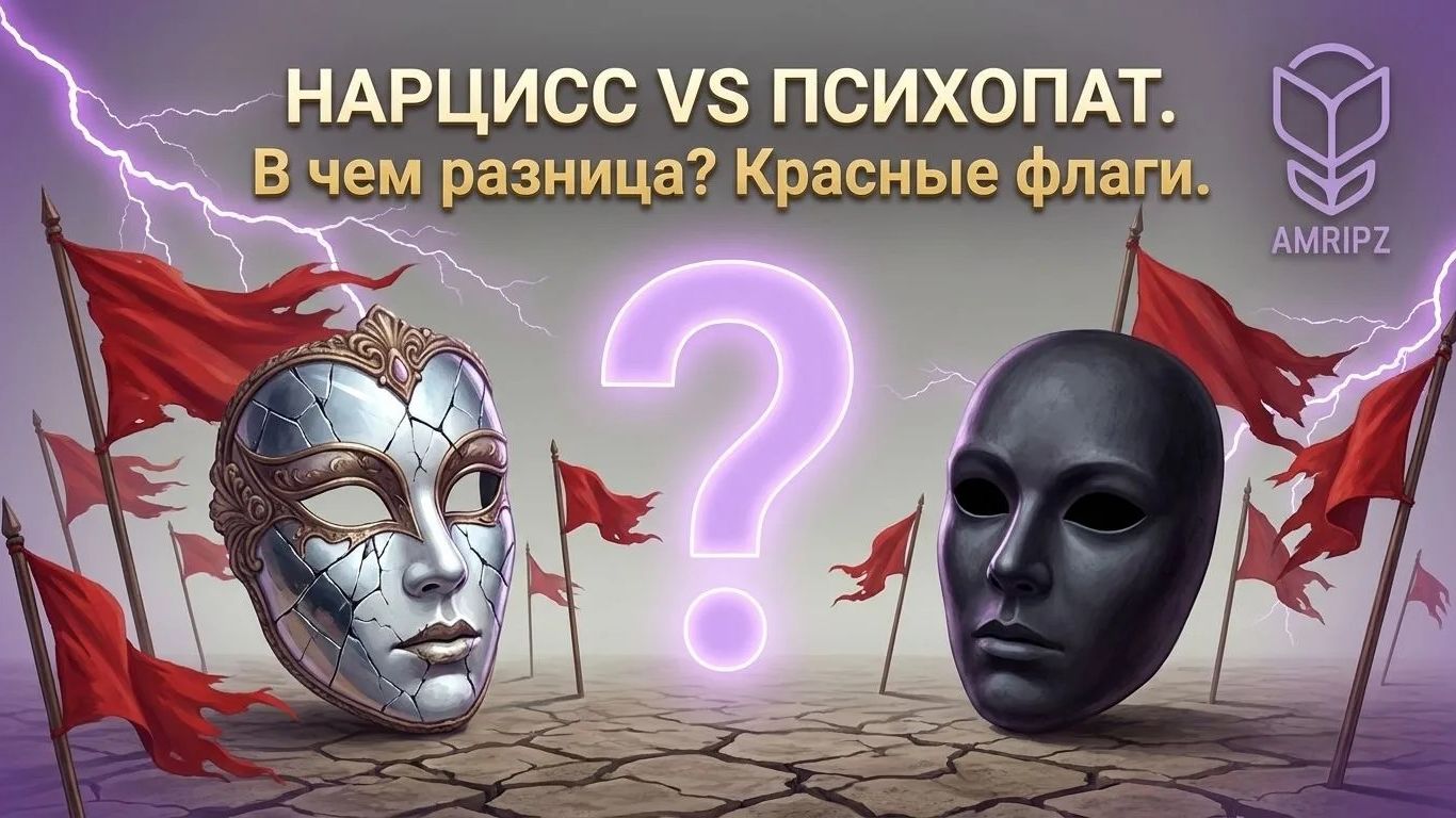 Нарцисс или психопат? В чем разница? Экспресс маркеры и красные флаги.