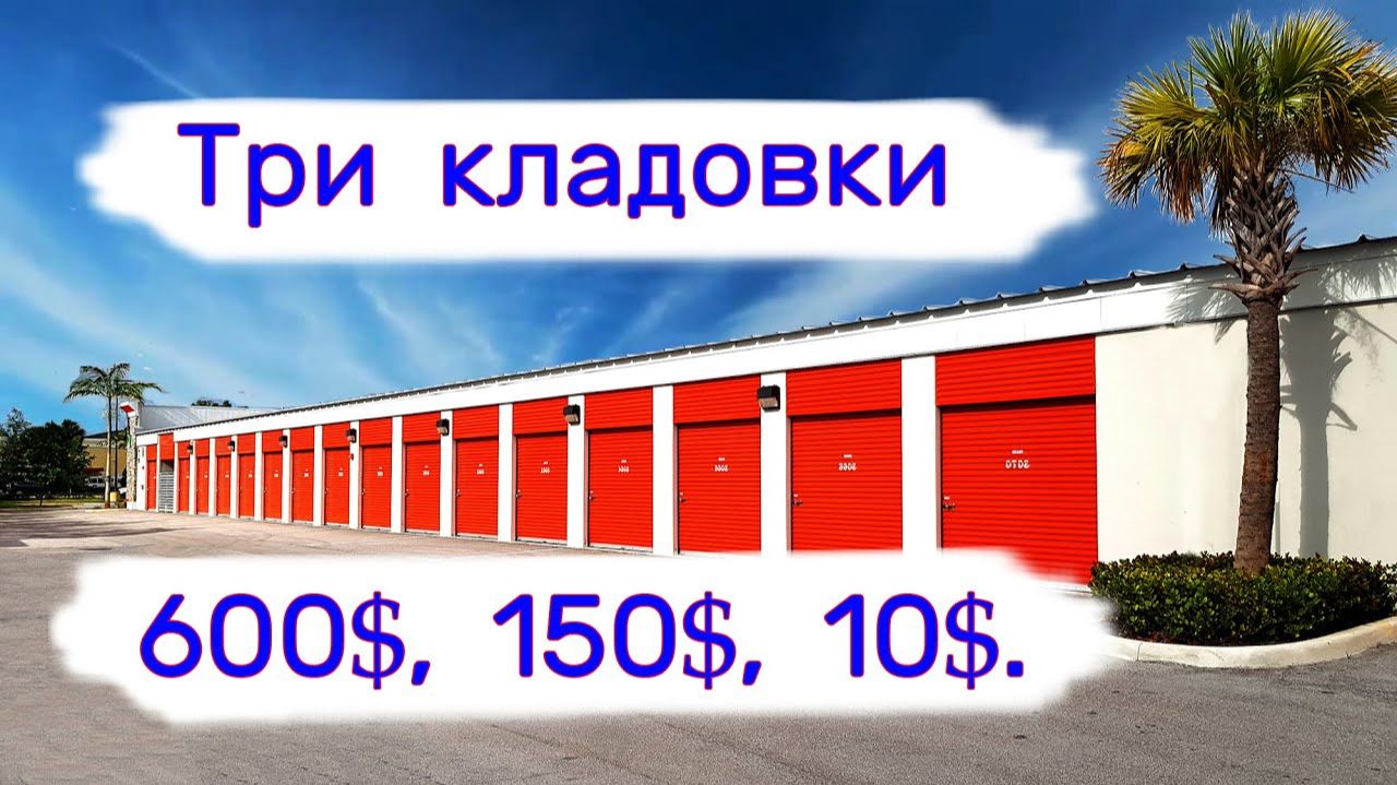АУКЦИОН КОНТЕЙНЕРОВ В США - Три кладовки. 600$, 150$, 10$. Выпуск 332