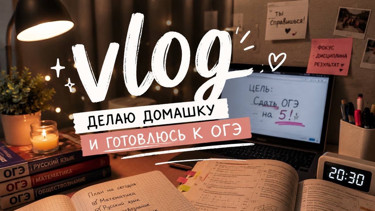 VLOG делаю домашку и готовлюсь к ОГЭ. смотреть онлайн