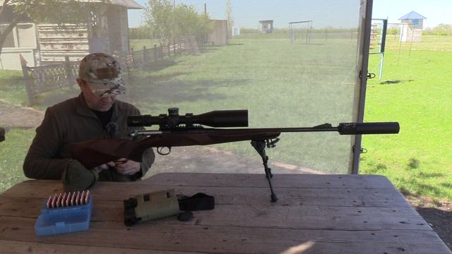 Стрельба с рук на 100 метров из карабина Baikal Лось 145 (308win) смотреть онлайн