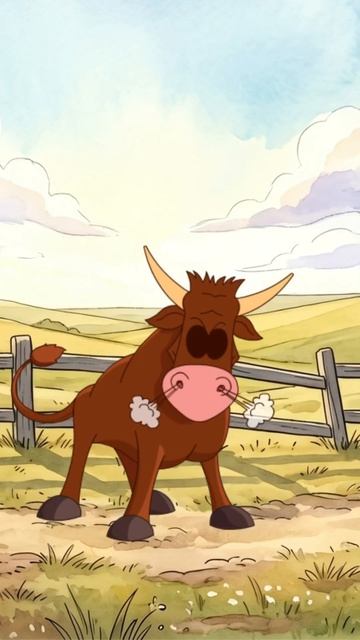 Бык 🐂 Домашние животные для детей - Учим слова и звуки   Ладушки-Ладушки