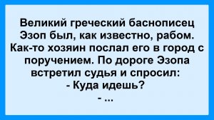 Хозяин послал Эзопа в город... Подборка Остреньких, Жизненных Анекдотов! Юмор! Смех! Позитив!