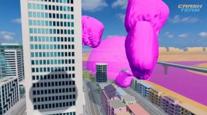 MEGA BUBBLE GUM FLOOD против МАШИН МОЛНИИ МАККУИНА И PIXAR в BeamNG.drive