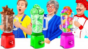 Я против Бабушки Челлендж с Шоколадной Едой # Смешные Моменты от Jelly DO Challenge