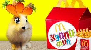 McDonalds и Кролик Баффи и Happy Meal ! ОБЫЧНАЯ ЕДА ПРОТИВ ОВОЩНОЙ ! Обзор Хеппи Мила