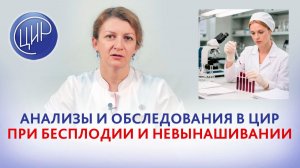 Анализы и обследования в ЦИР при бесплодии и невынашивании неясного генеза.