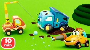 Мультики про гонки – сборник мультфильмов для детей с машинками Мокас 🏁🚜