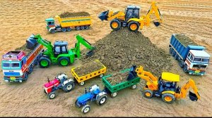 Самосвал-погрузчик JCB 5CX Swaraj Tractor с тележкой-самосвалом? Jcb Ki Khudai | Мультяшный трактор