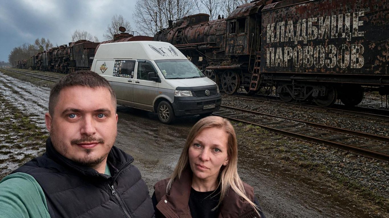 Ванлайф на автодоме: Пермский край. Часть 2. ОХРАНА ГНАЛАСЬ ЗА НАМИ! 🤯 паровозы, водопад Плакун