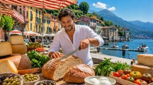 Italy, Lago Maggiore - Weekend Market | Fresh Local Flavors & Cobblestone Stroll