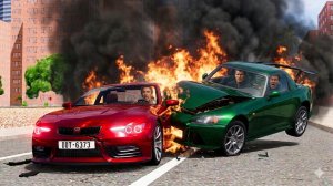 Безумные Аварии с потерей управления #15 – BeamNG Drive