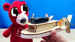 Моторная Лодка Медведь Костя. Конструктор. Собрать. Медведь. Костя