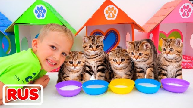 Влад и Ники играет с Котятами! Подписывайтесь на канал! Приятного просмотра!