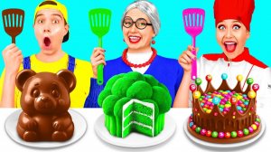 Кулинарный Челлендж# Я против Бабушки # Безумная Кулинарная Битва от TeamTeen Challenge
