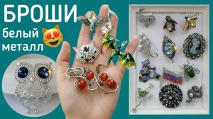 Брошистая Пятнадцатиминутка. Броши в оттенке серебра. 05/26