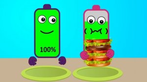 Big Food Vs Small Food Challenge   Asmr Mukbang Animation   Charging Animation   NCR Animation