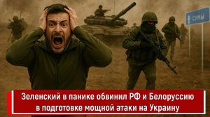 Зеленский в панике обвинил РФ и Белоруссию в подготовке мощной атаки на Украину