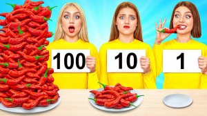 100 Слоев Еды Челлендж # Фантастические Лайфхаки с Едой от Mega DO Challenge