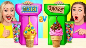 Бедная vs Богатая vs Ультра Богатая еда Челлендж # Фантастические Лайфхаки с Едой Mega DO Challenge