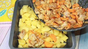 Бесподобное ЖАРКОЕ съедается все и сразу. Картошка с мясом в духовке.