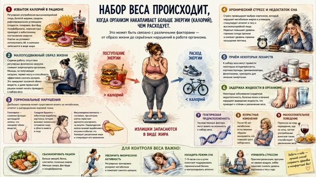Почему человек толстеет?