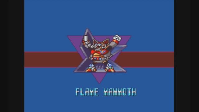 Super Nintendo (Snes) 16-bit Mega Man X 1 Stage 4 Flame Mammoth Прохождение