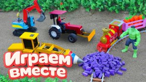 МУЛЬТИКИ ПРО ФЕРМУ С СУПЕРГЕРОЯМИ 🦖 ХАЛК ПОМОГАЕТ НА ФЕРМЕ ДЛЯ ДЕТЕЙ №31