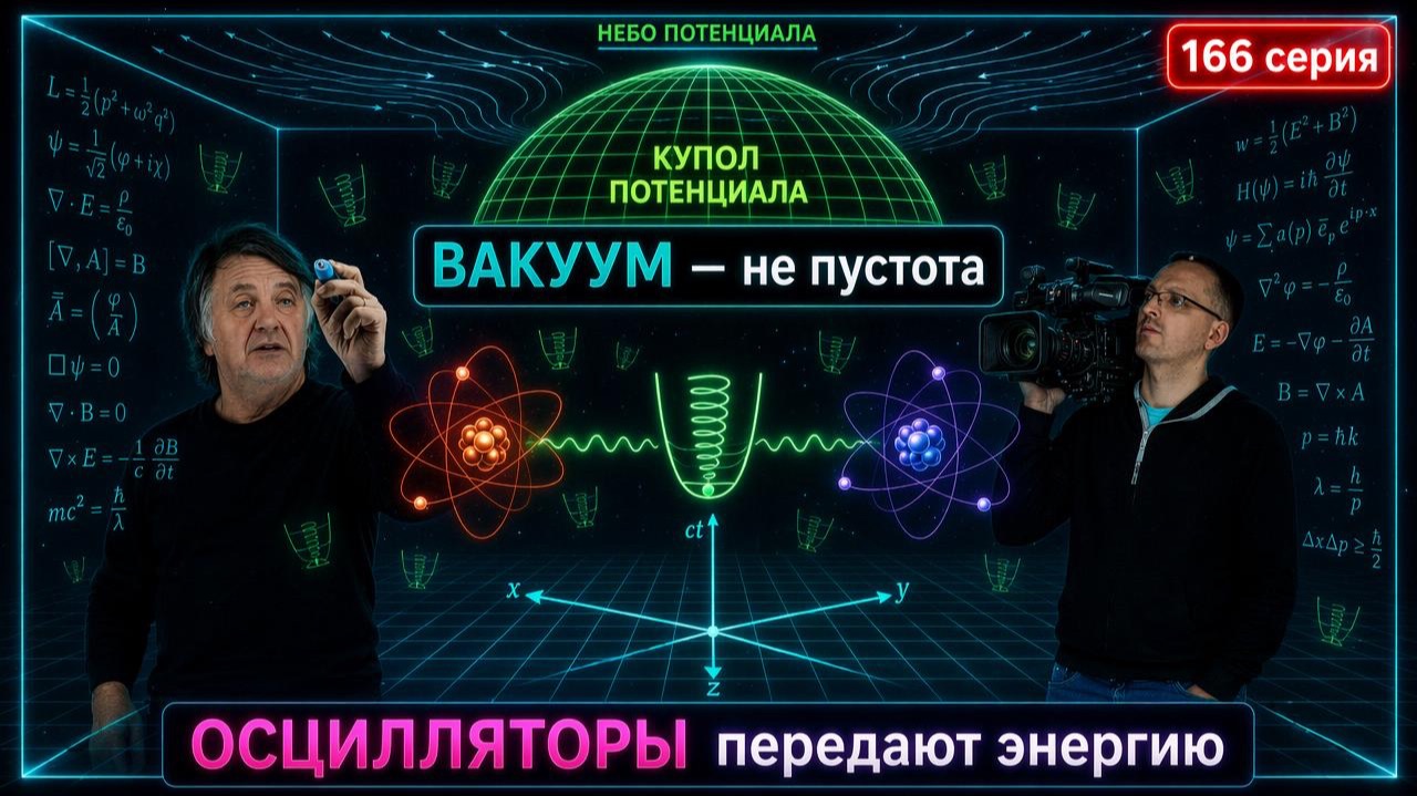 166. Электромагнитные волны — иллюзия? Вакуум — не пустота? Энергия передаётся через осцилляторы. смотреть онлайн