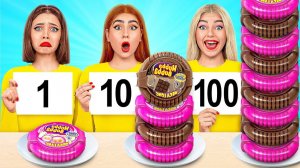 100 Слоев Еды Челлендж # Вкусные Кухонные Лайфхаки от Mega DO Challenge