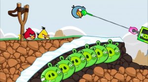 🥷СВИН-НИНДЗЯ ловит Angry Birds крюком!
