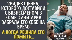 Жизненные истории: Увидев щенка, которого доставили с бизнесменом в коме, санитарка забрала его…
