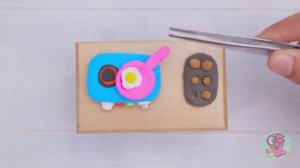Крутой DIY мини-кухня из глины и розовое украшение кукольного торта 😍🙌