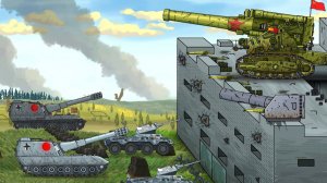 Советская Мортира-Монстр vs Броне-крепости. Густав выдвигается - Мультики про танки (1)