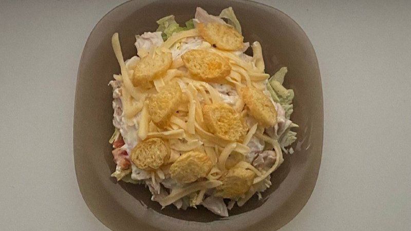 Быстрый салат с плавленым сыром и куриной грудкой смотреть онлайн