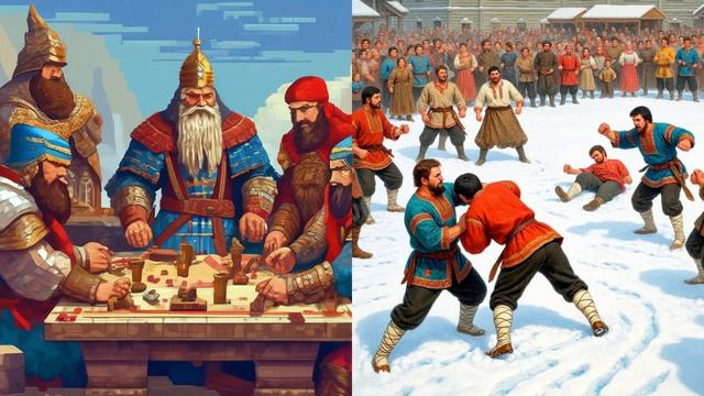 Кулачные бои, городки и лапта: Воинские забавы на Древней Руси.