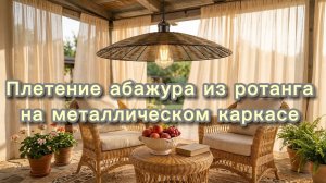 Абажур из ротанга на металлическом каркасе