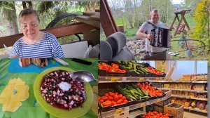 На даче приготовили вкусный обед. Погоду наладили.
