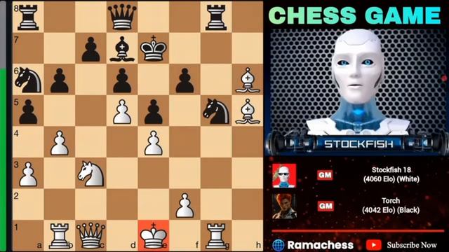 «Stockfish 18 БЛЕСТЯЩЕ пожертвовал свои фигуры против Torch Chess _ Stockfish Chess»р (1)