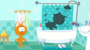 164. Попу мыть   Котёнок Котэ   Учим ребёнка мыться Песенка мультик для детей