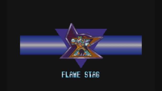 Super Nintendo (Snes) 16-bit Mega Man X 2 Stage 4 Flame Stag Прохождение