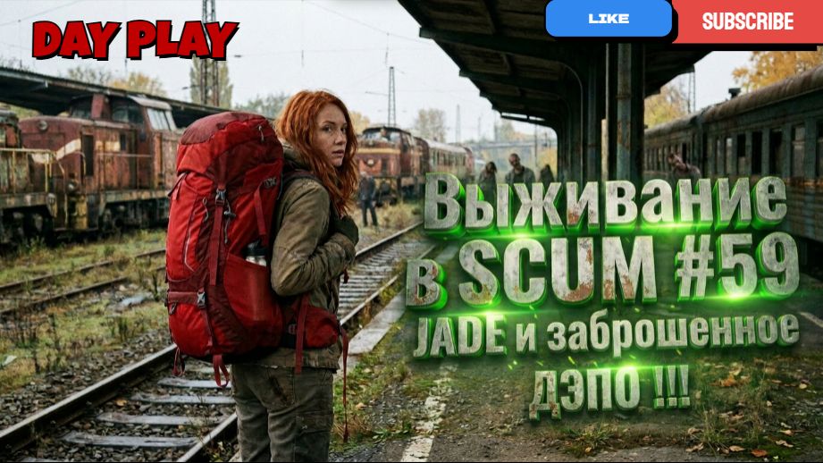 Выживание в SCUM #59 JADE и заброшенное ДЭПО !!!